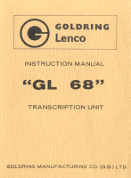Lenco GL-68 - Owners Manual 